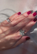 Load and play video in Gallery viewer, Marquise Ribbed Ring
