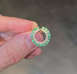 Load and play video in Gallery viewer, Emerald &amp; Diamonds Halo Hoops
