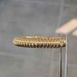 Load and play video in Gallery viewer, Chunky Ribbed Gold Bracelet
