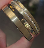 Load and play video in Gallery viewer, Cut-Cornered Matte Diamond Bangle
