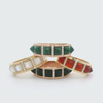 Load and play video in Gallery viewer, Agate Pyramids Ring
