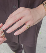 Load and play video in Gallery viewer, Gold Wired Double-Ring
