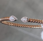 Load and play video in Gallery viewer, Twin Pear Diamond Bangle
