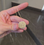 Load and play video in Gallery viewer, Hand-Engraved Ayat Al-Kursi Diamond Necklace
