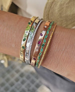 Load and play video in Gallery viewer, Emerald Scattered Gems Bracelet
