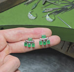 Load and play video in Gallery viewer, Emerald Arc Earrings
