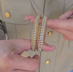 Load and play video in Gallery viewer, Gold &amp; Diamond Elastic Bracelet
