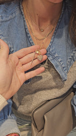 Load and play video in Gallery viewer, Dove &amp; Brown Diamond Heart Pendant
