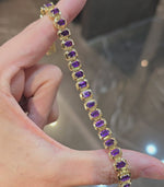 Load and play video in Gallery viewer, Amethyst Delights Tennis Bracelet
