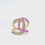 Load and play video in Gallery viewer, Interlaced Diamonds &amp; Pink Sapphires
