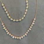 Load and play video in Gallery viewer, Pear Bezel Line Necklace
