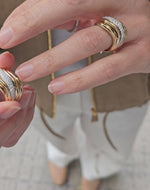 Load and play video in Gallery viewer, Gold &amp; Diamonds Dune Ring
