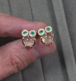 Load and play video in Gallery viewer, Rose-Quartz Owl Earrings
