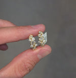 Load and play video in Gallery viewer, Diamond Bezel Cluster Hoops
