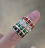 Load and play video in Gallery viewer, Agate Pyramids Ring
