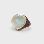 Load and play video in Gallery viewer, Aquamarine &amp; Red Ombré Ring
