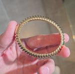 Load and play video in Gallery viewer, Chunky Ribbed Gold Bracelet
