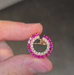 Load and play video in Gallery viewer, Ruby &amp; Diamonds Halo Hoops
