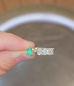 Load and play video in Gallery viewer, Emerald &amp; Ovals Semi-Band Ring
