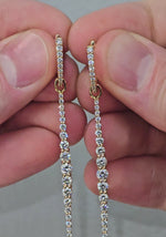 Load and play video in Gallery viewer, Detachable Diamond Row Earrings
