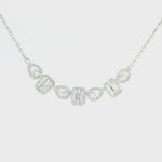 Load and play video in Gallery viewer, Pears &amp; Baguettes with Halos Necklace
