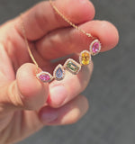 Load and play video in Gallery viewer, Multi-Shaped Sapphires Necklace
