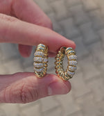 Load and play video in Gallery viewer, Wrap Diamond Hoops
