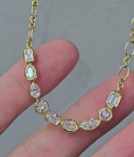Load and play video in Gallery viewer, Multi-Shape Bezel Diamond Necklace
