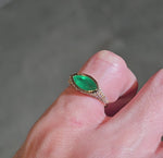 Load and play video in Gallery viewer, East-West Emerald Pinky Ring
