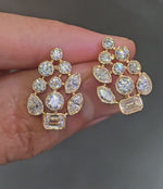Load and play video in Gallery viewer, Bezel Cone-Cluster Earrings
