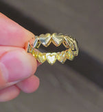 Load and play video in Gallery viewer, Gold Hearts Ring
