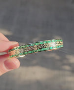 Load and play video in Gallery viewer, Emerald Baguettes Ayat Al Kursi Bangle

