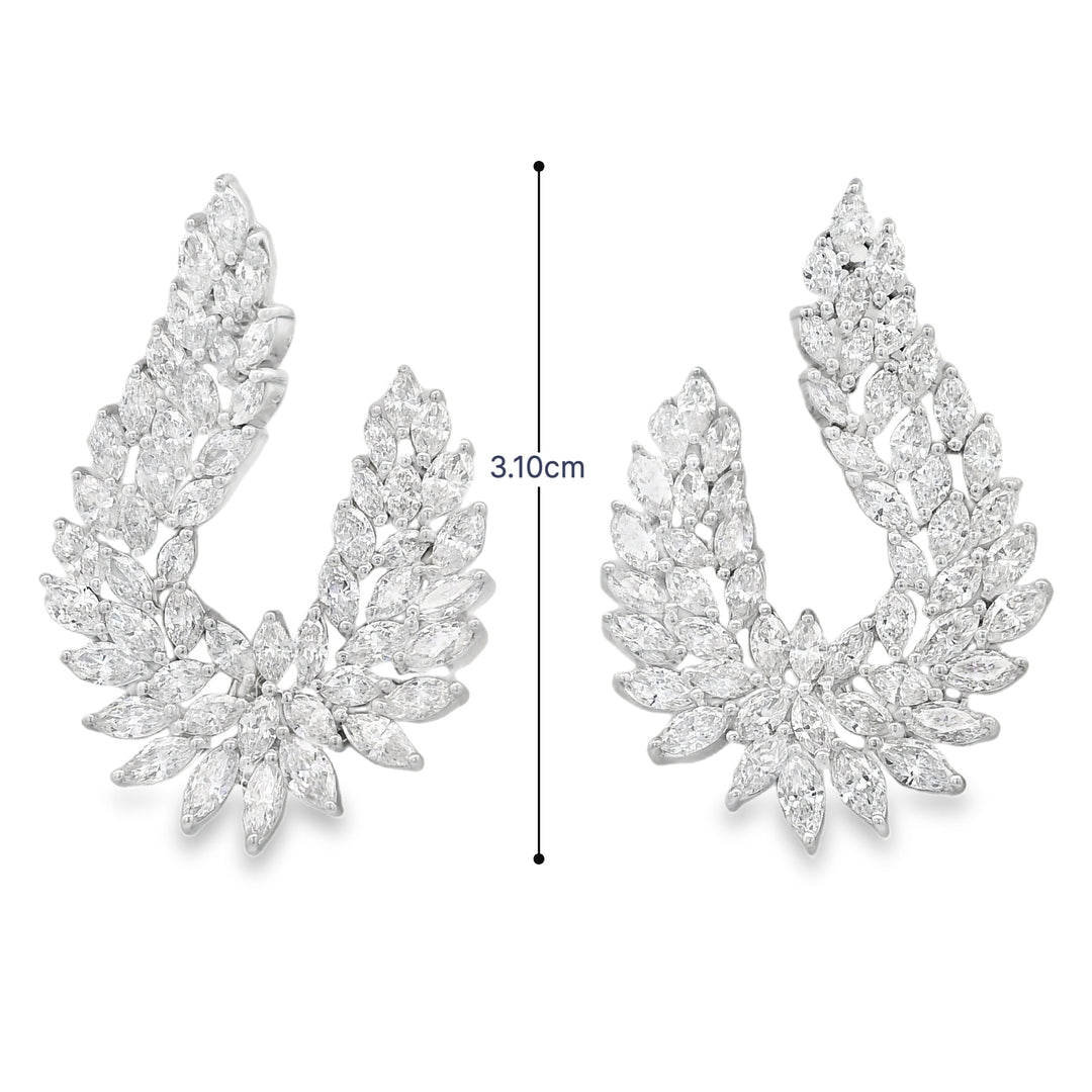 Diamond Plume Earrings
