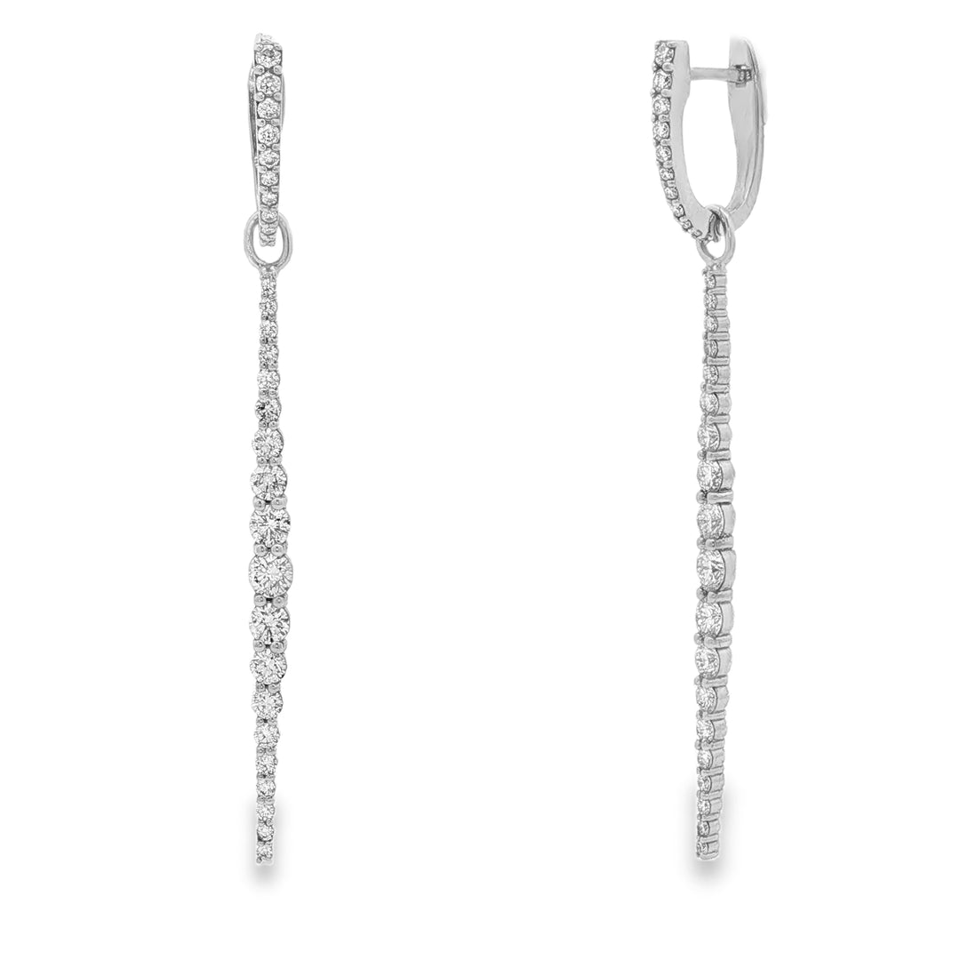 Detachable Diamond Row Earrings