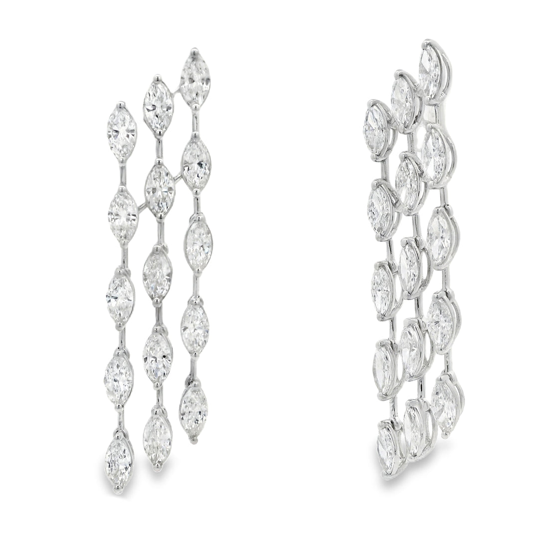 Triple Marquise Cascade Earrings