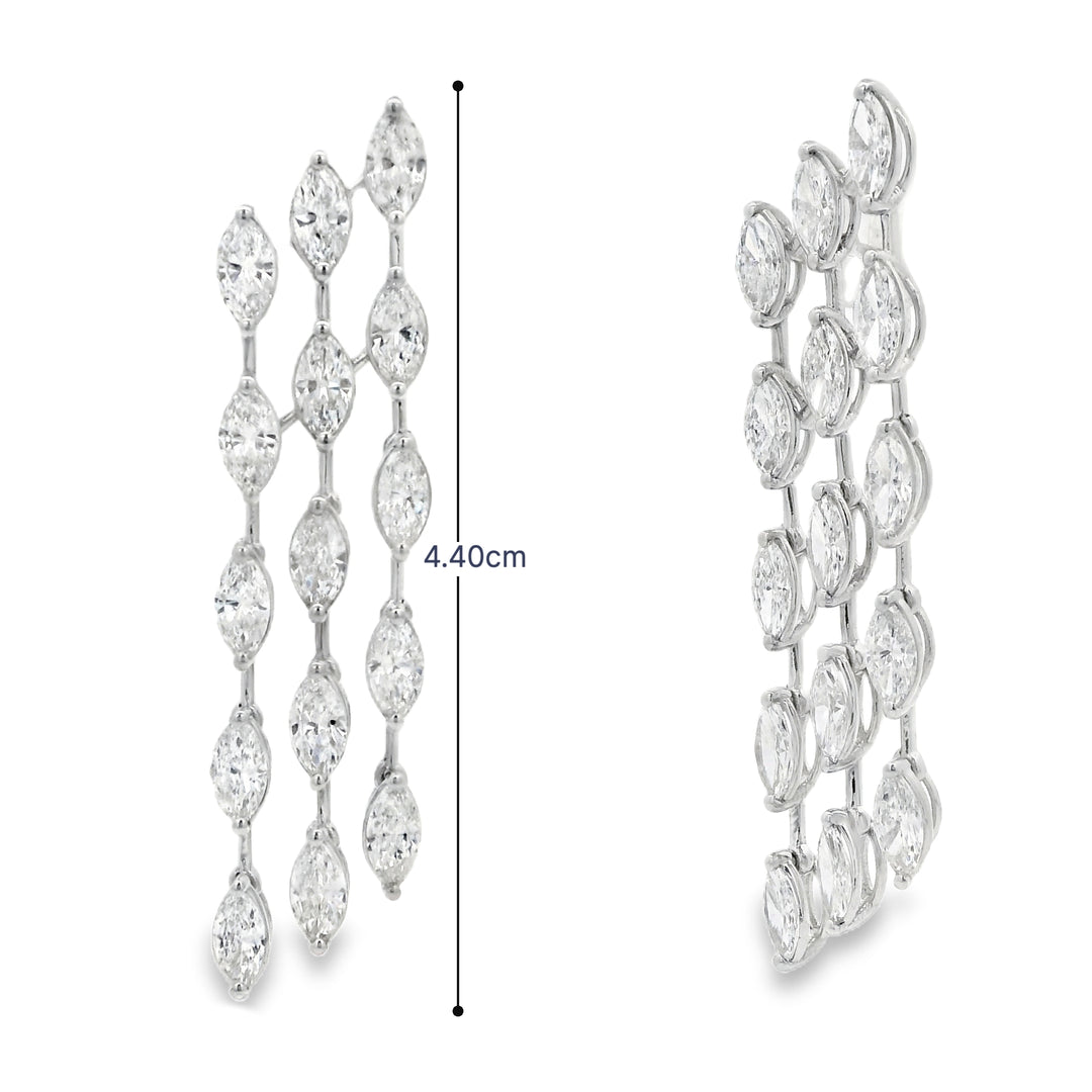 Triple Marquise Cascade Earrings