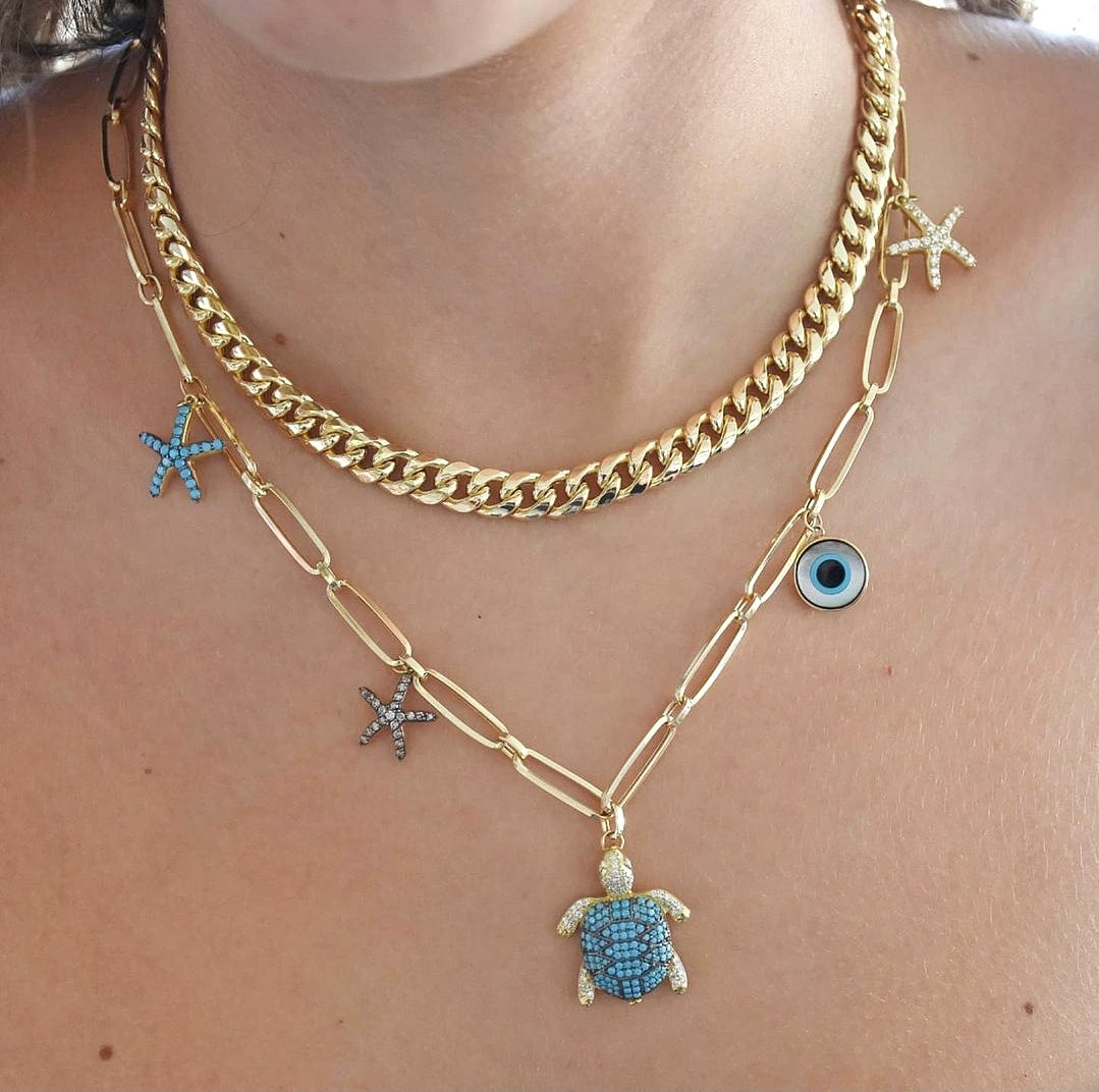 Diamond & Turquoise Sea Turtle