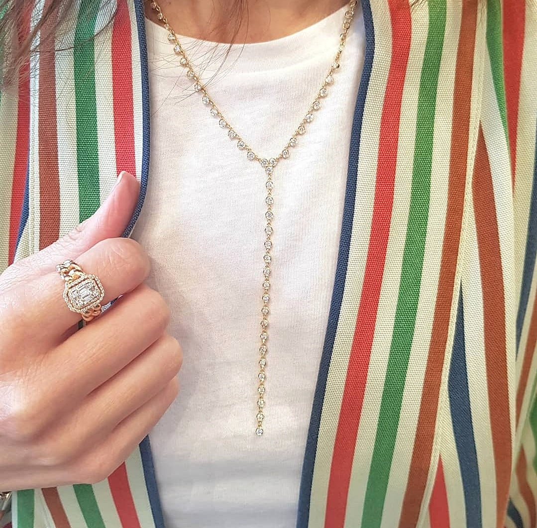 Diamond Lariat Necklace