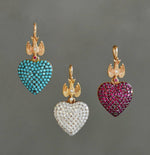 Load image into Gallery viewer, Dove &amp; Brown Diamond Heart Pendant
