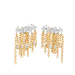 Load image into Gallery viewer, Multi-Shaped Diamond &amp; Chains Earrings
