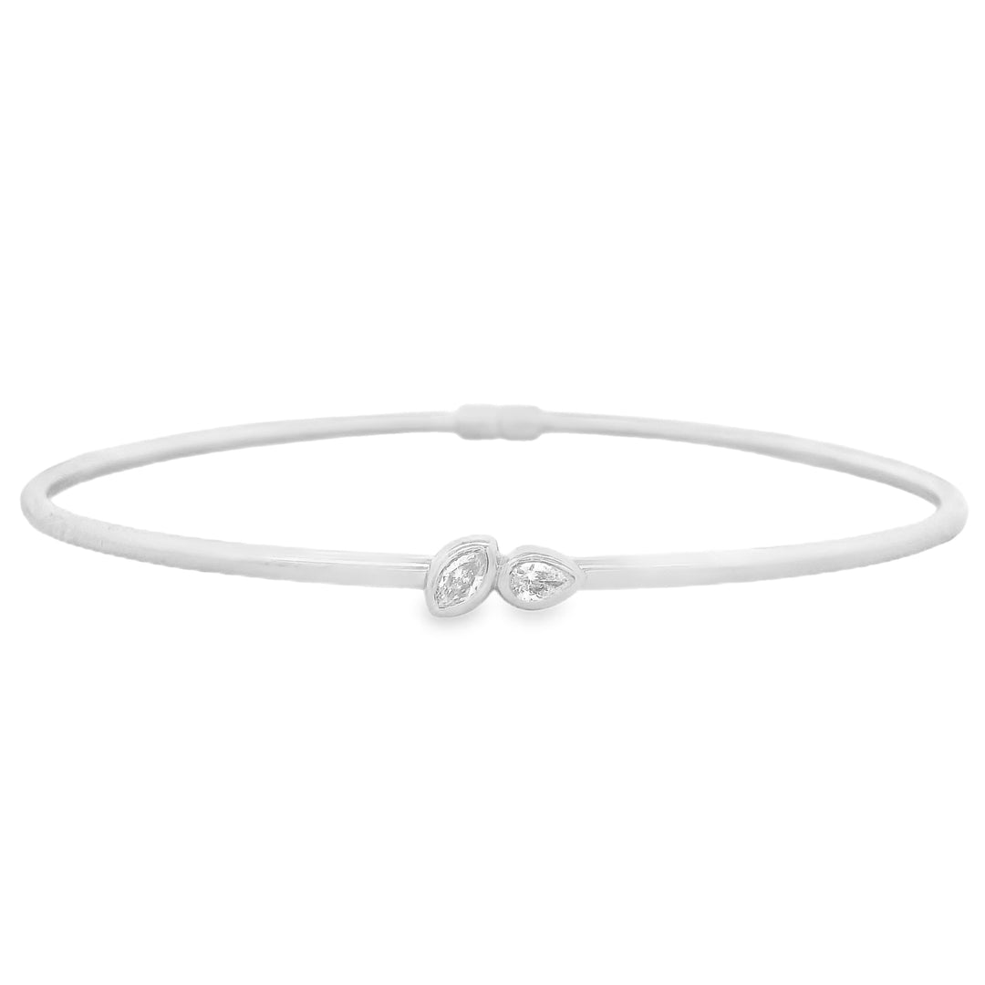 Dotted Bezel Marquise & Pear Bracelet