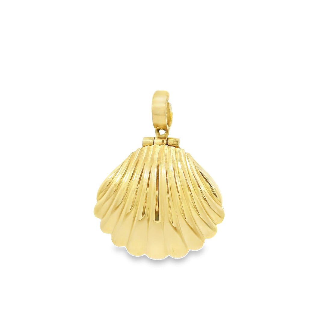 Gold Seashell Photo Locket