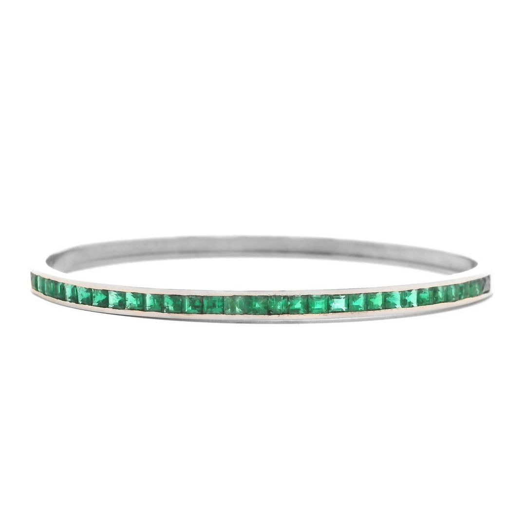 Emerald Baguette Channel-Set Bracelet