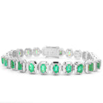 Load image into Gallery viewer, Emerald Delights Tennis Bracelet
