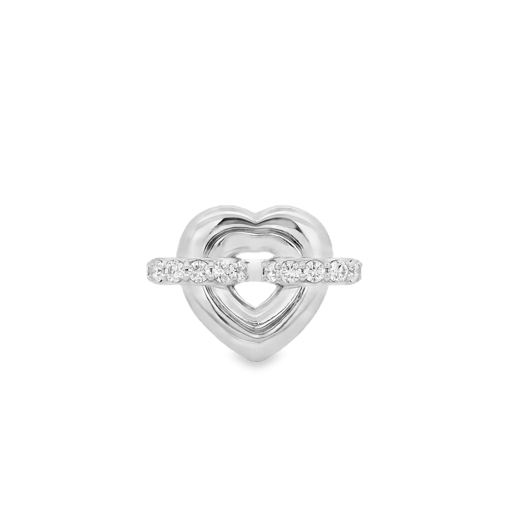 Gold & Diamond Heart Ring