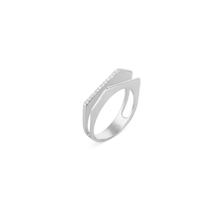 Rooftop Ring with Diamonds