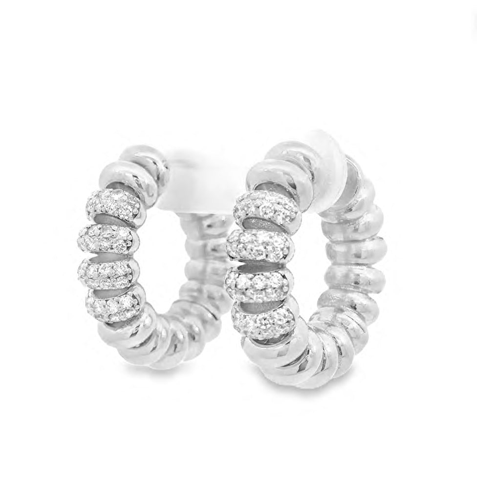 Wrap Diamond Hoops