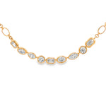 Load image into Gallery viewer, Multi-Shape Bezel Diamond Necklace
