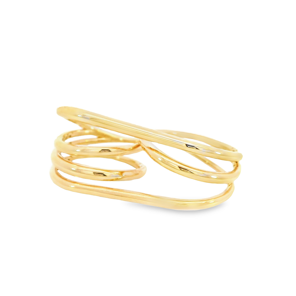 Gold wired double ring