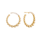 Load image into Gallery viewer, Rounded Beaded &amp; Diamond Earrings
